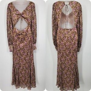 Women's For Love and Lemons Wynne Maxi Dress Size Large A1